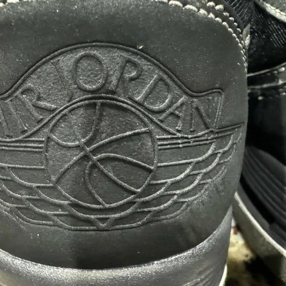 Nike Air Jordan Post Games Men's Flat Pewter Black Leather Sneakers 552665 Sz 10 - Picture 7 of 8